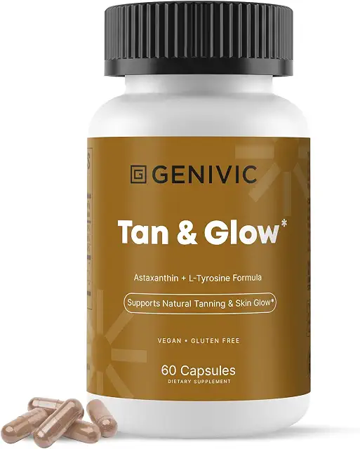 Genivic Tan & Glow capsules bottle